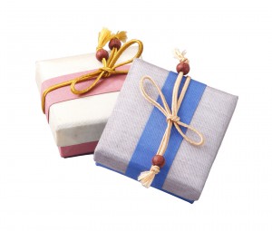 Beautiful gift boxes made of silk